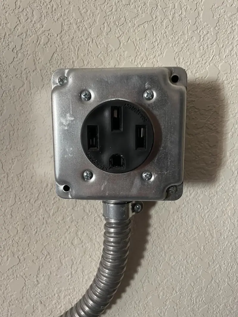 NEMA 14-50 outlet installed for Smart Home Electrical in McMinnville